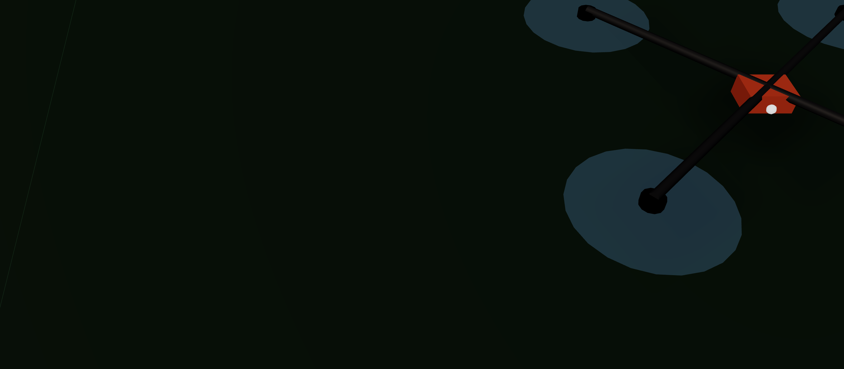 Quadcopter banked right